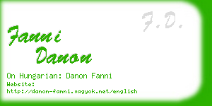 fanni danon business card